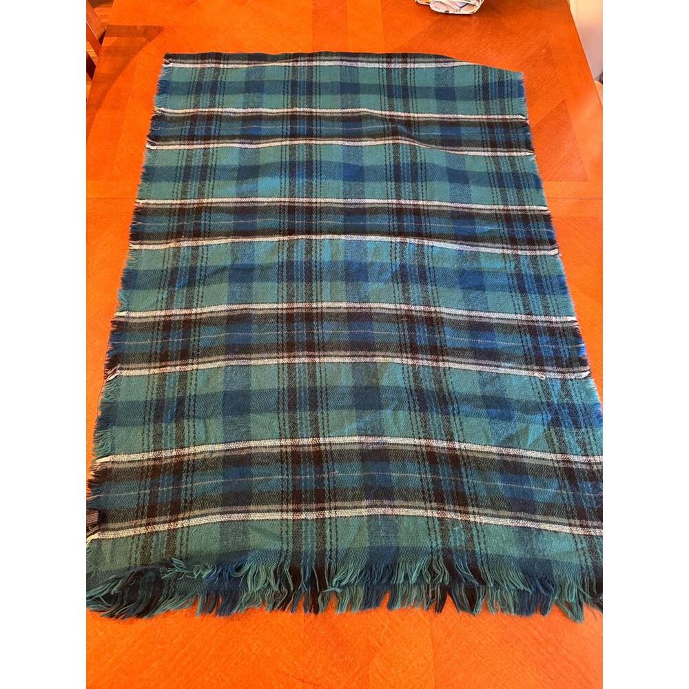 Lane Bryant  Plaid shawl - Cozy Turquoise and Navy